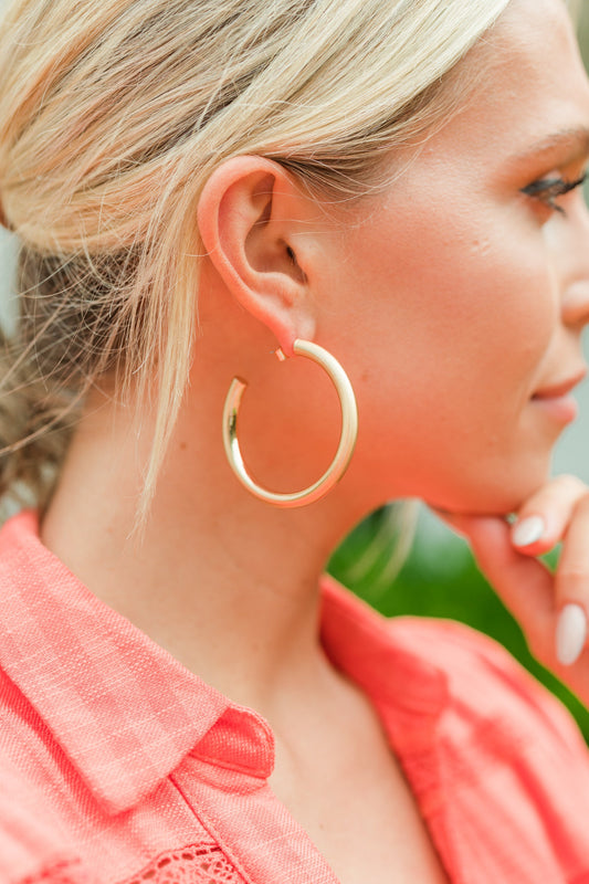 Bold Basics Gold Hoop Earrings