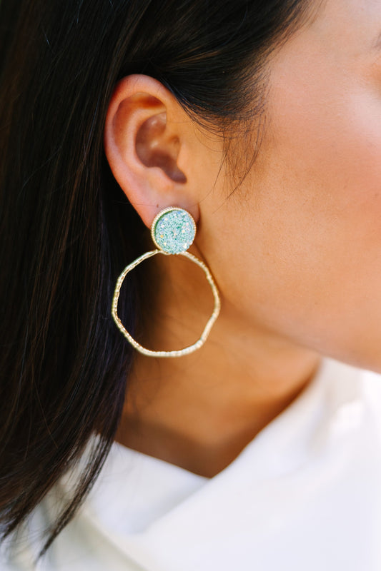 Taylor Shaye Designs: Spring Glitter Gold Hoop Earrings