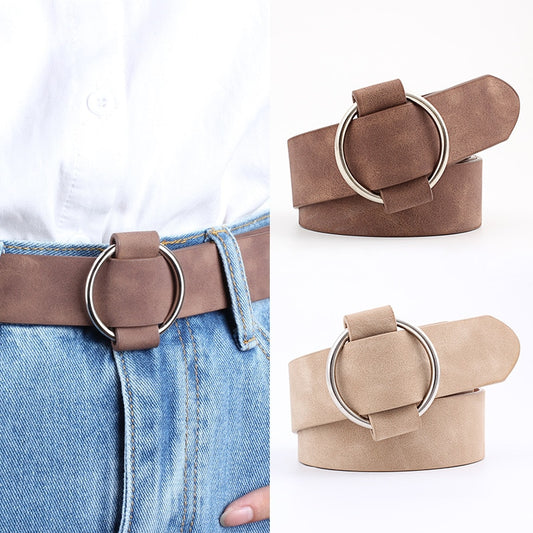 2021 New Fashion womens designer round casual ladies belts for jeans Modeling belts without buckles leather belt cinturon mujer