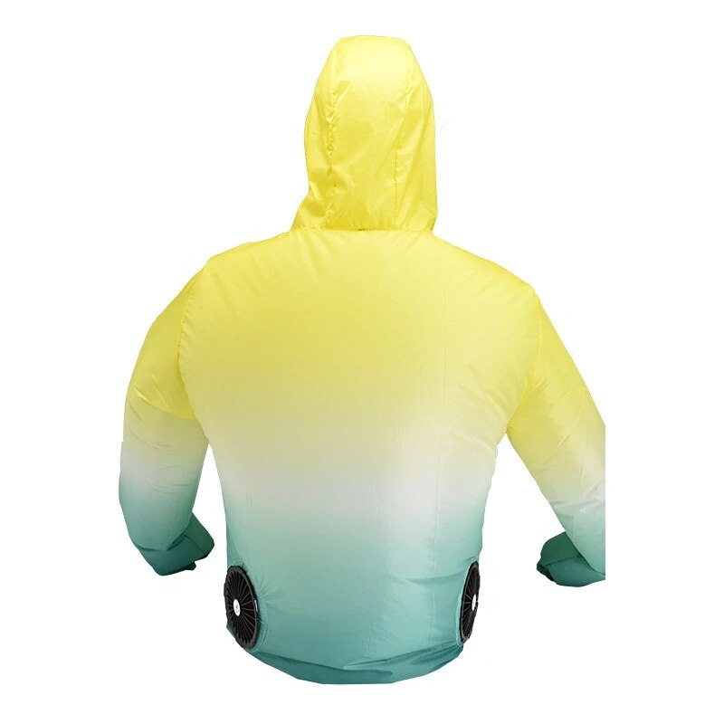 Summer Sport Fan Air Condition Clothes Man Woman Travel Ultralight Outdoor Vest Clothes Jacket Sun Windbreaker Fishing